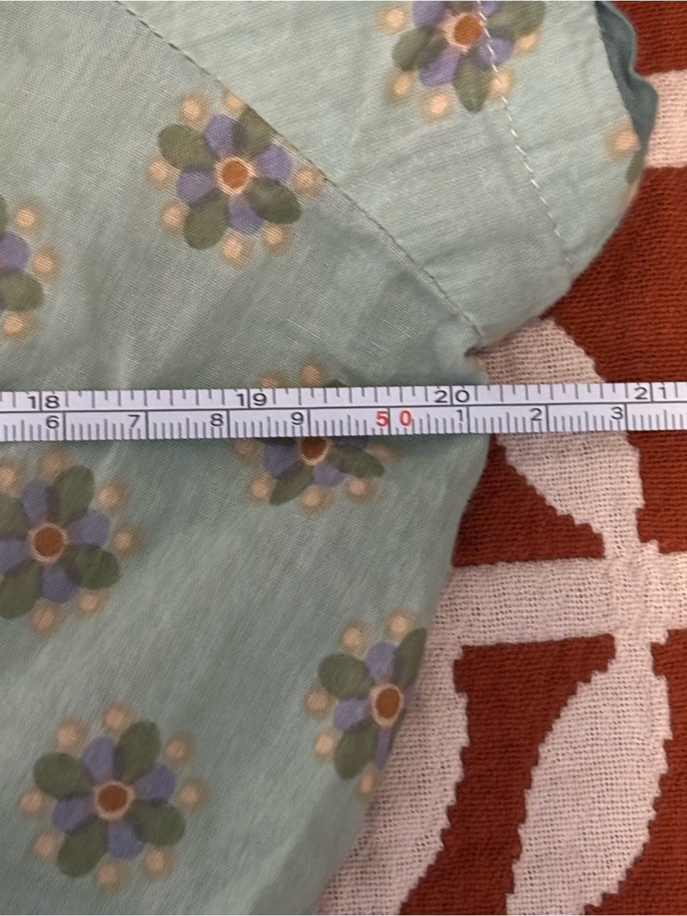April Cornell Faux Wrap Mint Green Boho Printed Maxi Dress | 100% Cotton - Picture 8 of 8